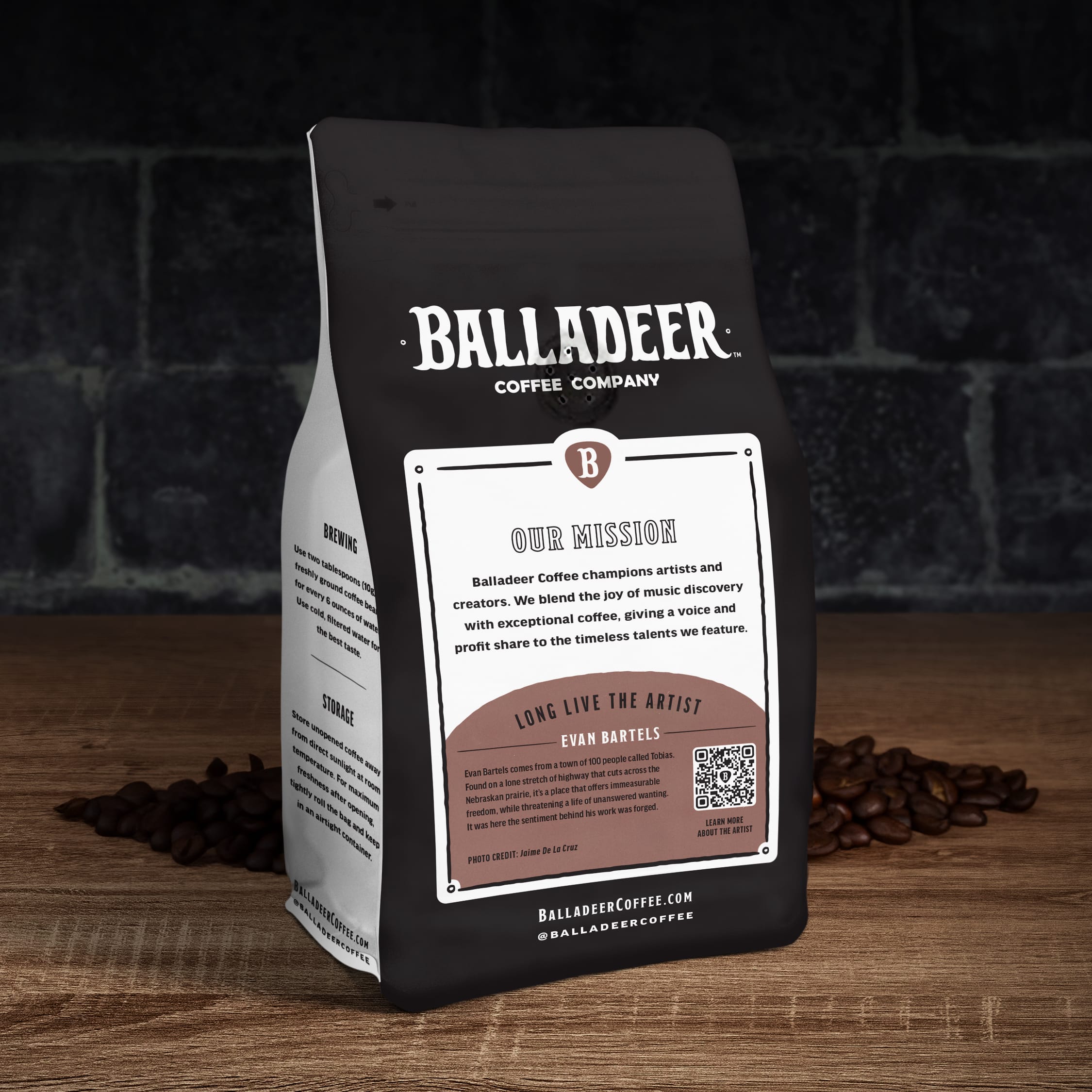 Balladeer Coffee Bard's Bold Package Back