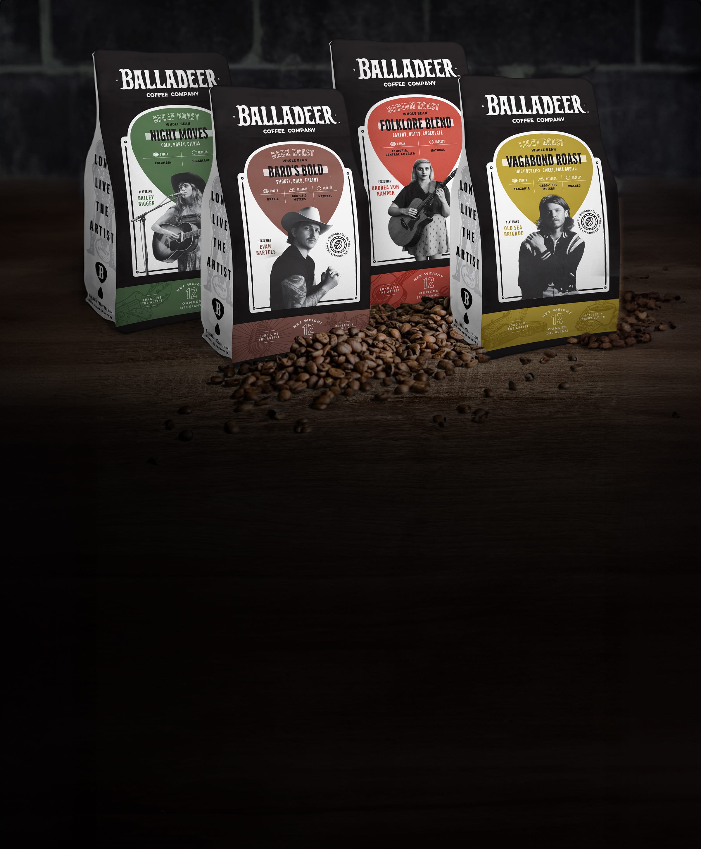 Balladeer Coffee Roast Family