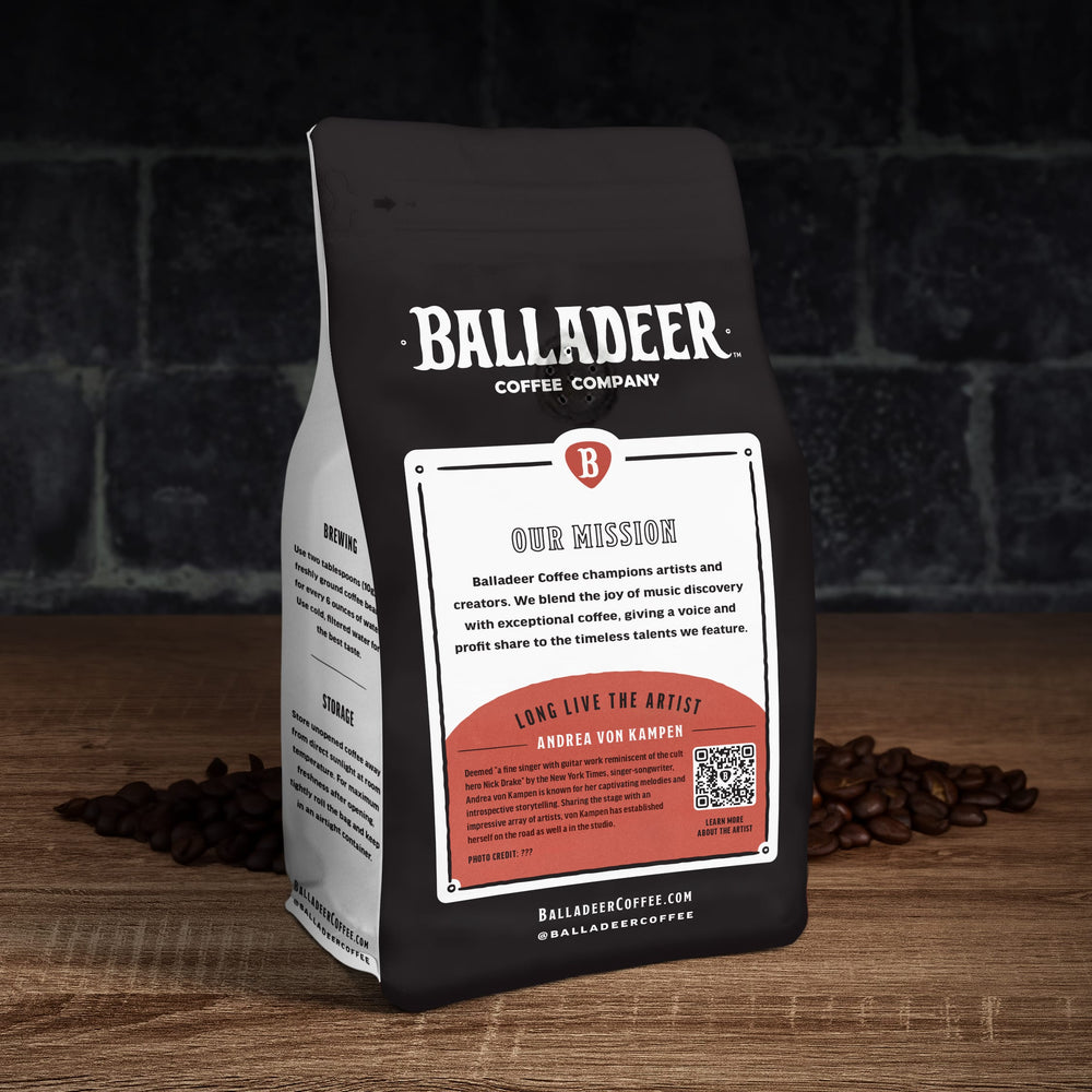 Balladeer Coffee Folklore Blend Package Back